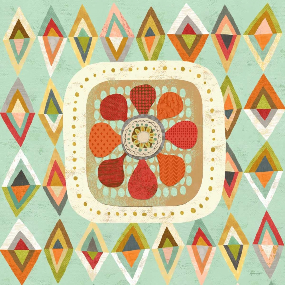 Floral Retro 3 Squared art print by Richard Faust for $57.95 CAD