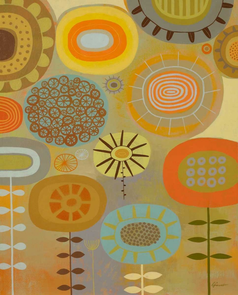 Retro Bloom 1 art print by Richard Faust for $57.95 CAD