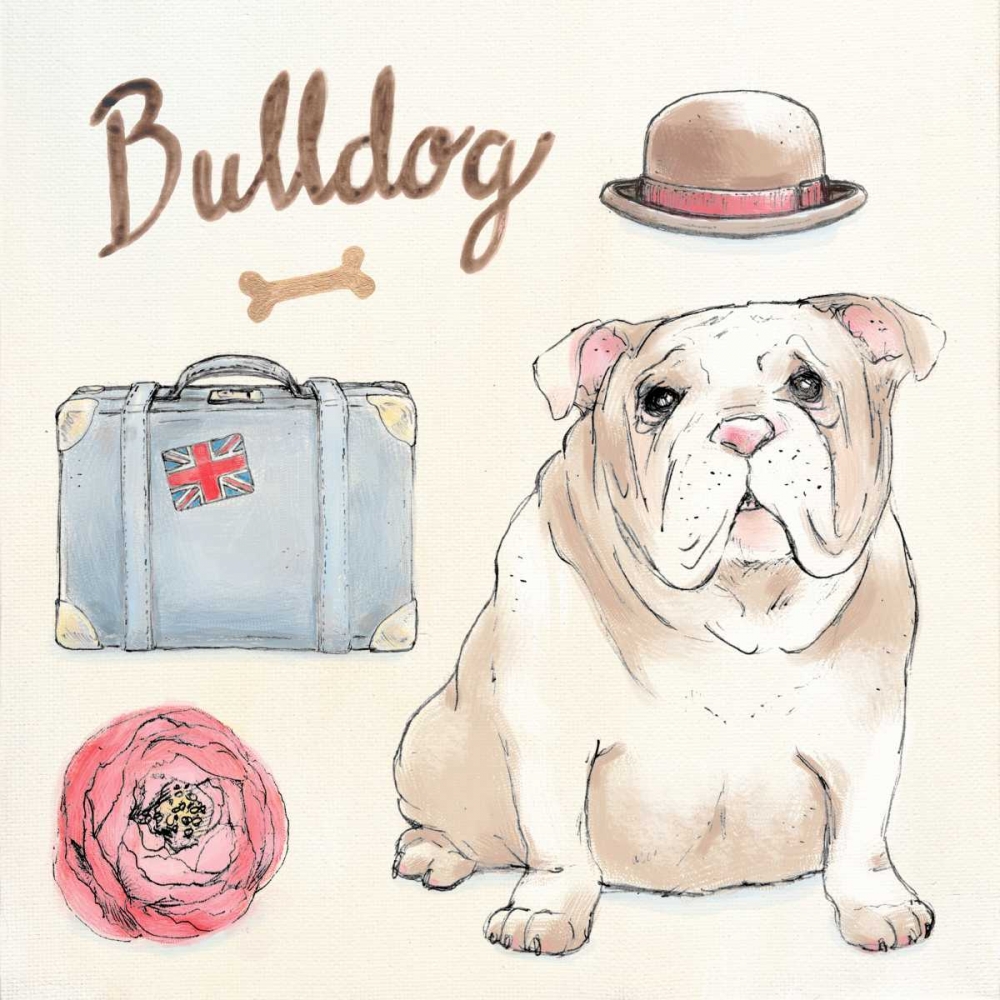 Bulldog Escapades art print by Kerri Elliot for $57.95 CAD