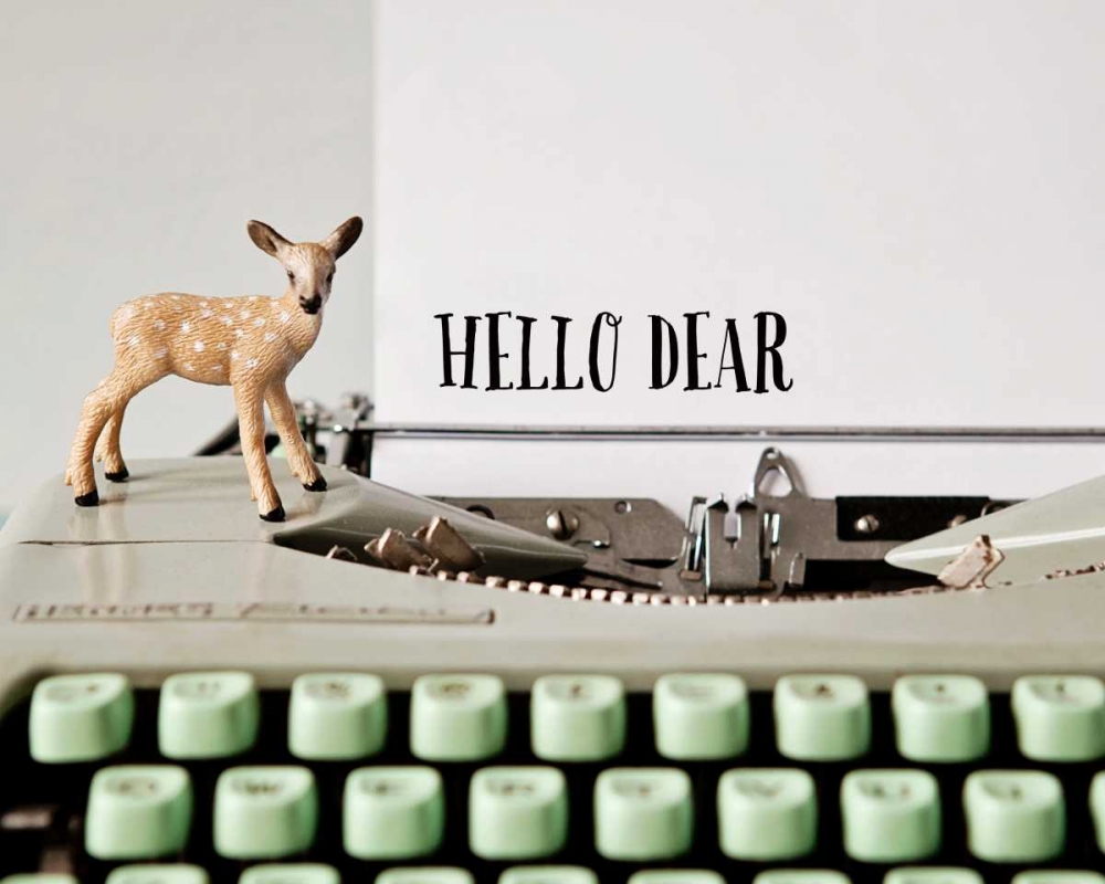 Hello Dear Typewriter art print by Susannah Tucker Photography for $57.95 CAD