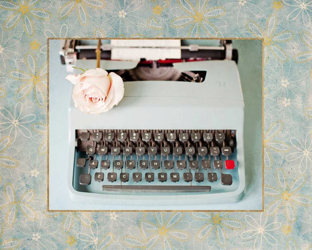 Back In Time Blue Typewriter_border art print by Susannah Tucker Photography for $57.95 CAD