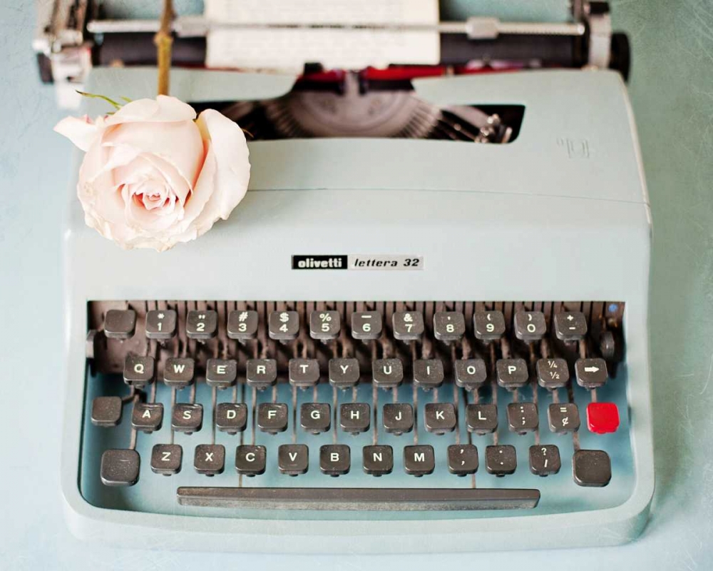 Back In Time Blue Typewriter art print by Susannah Tucker Photography for $57.95 CAD