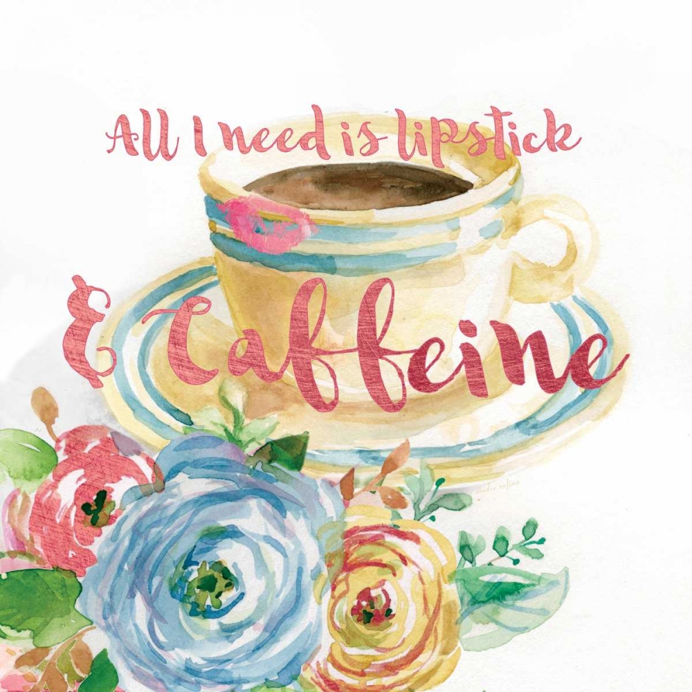 Lipstick and Caffeine art print by Studio Rofino for $57.95 CAD