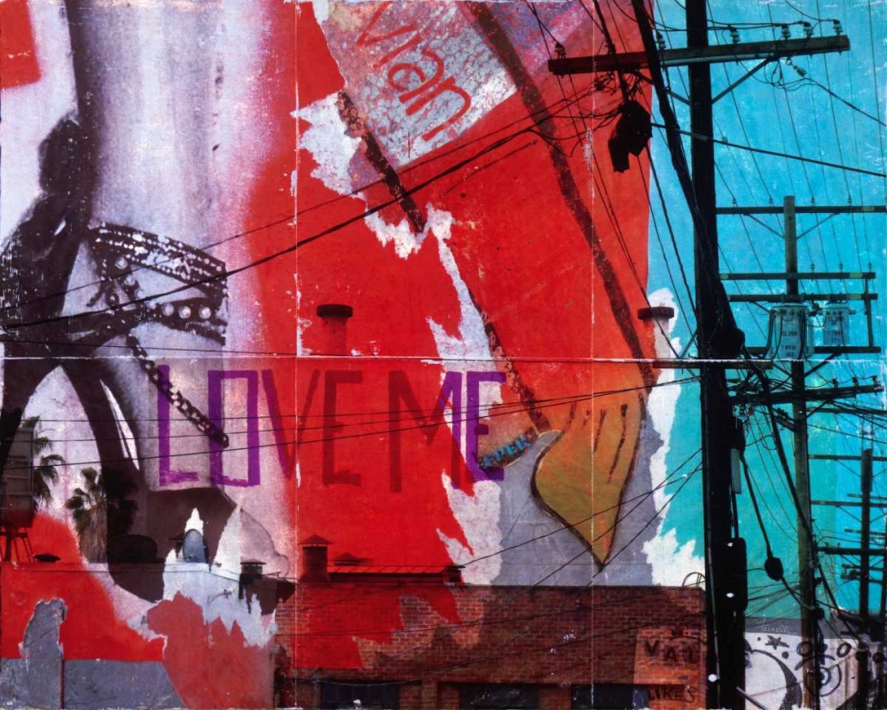 Urban Collage Love Me art print by Deanna Fainelli for $57.95 CAD