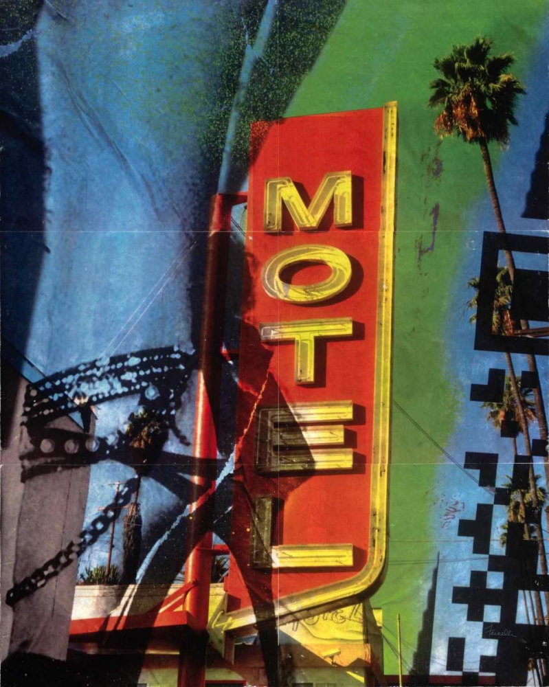 Urban Collage Motel art print by Deanna Fainelli for $57.95 CAD