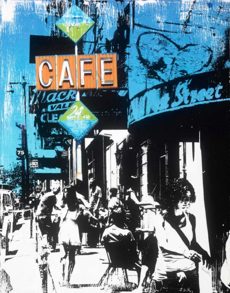 Urban Collage Street Scene art print by Deanna Fainelli for $57.95 CAD