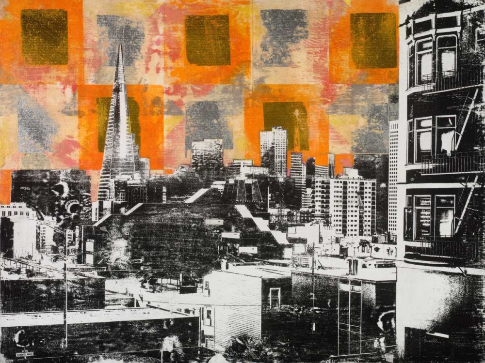 Urban Collage Skyline art print by Deanna Fainelli for $57.95 CAD