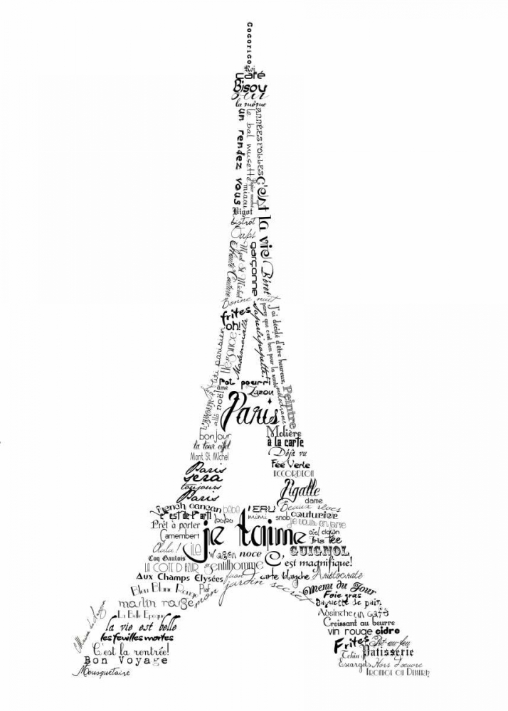 As The French Say-Eiffel Tower art print by Marion De Lauzun for $57.95 CAD