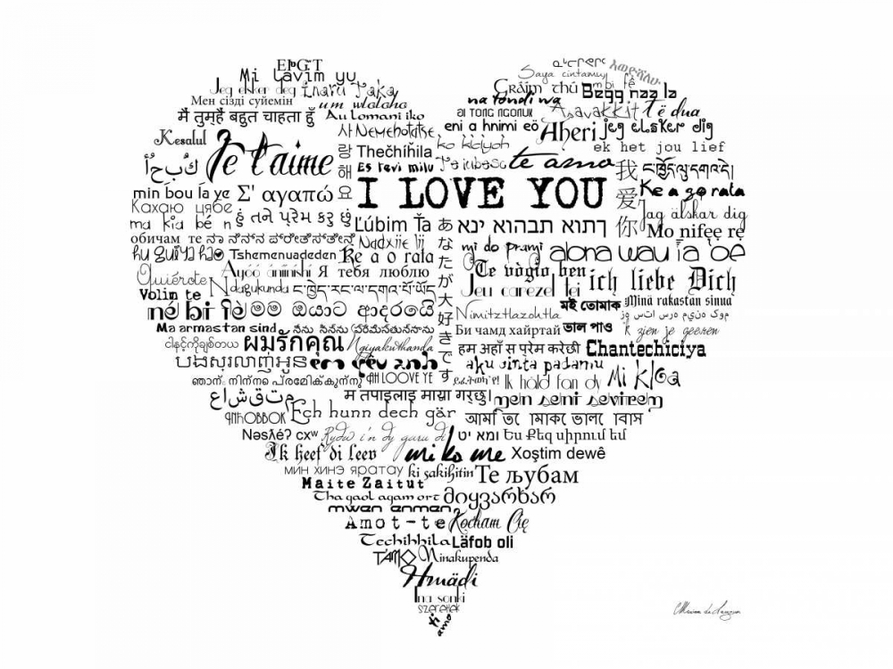 As The French Say-Heart art print by Marion De Lauzun for $57.95 CAD