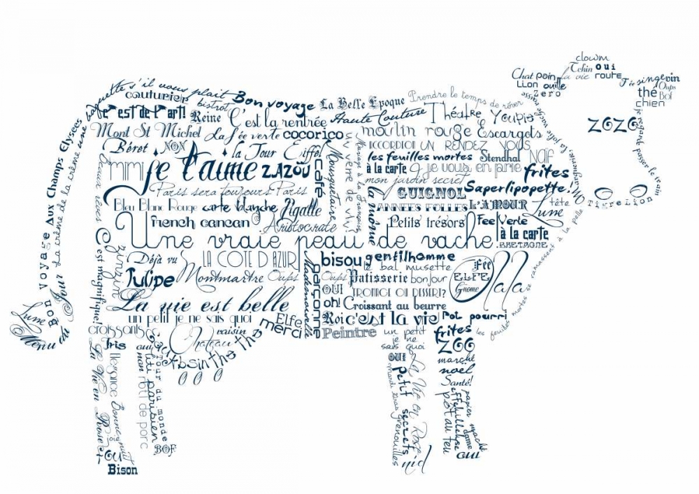 As The French Say-Cow 2 art print by Marion De Lauzun for $57.95 CAD