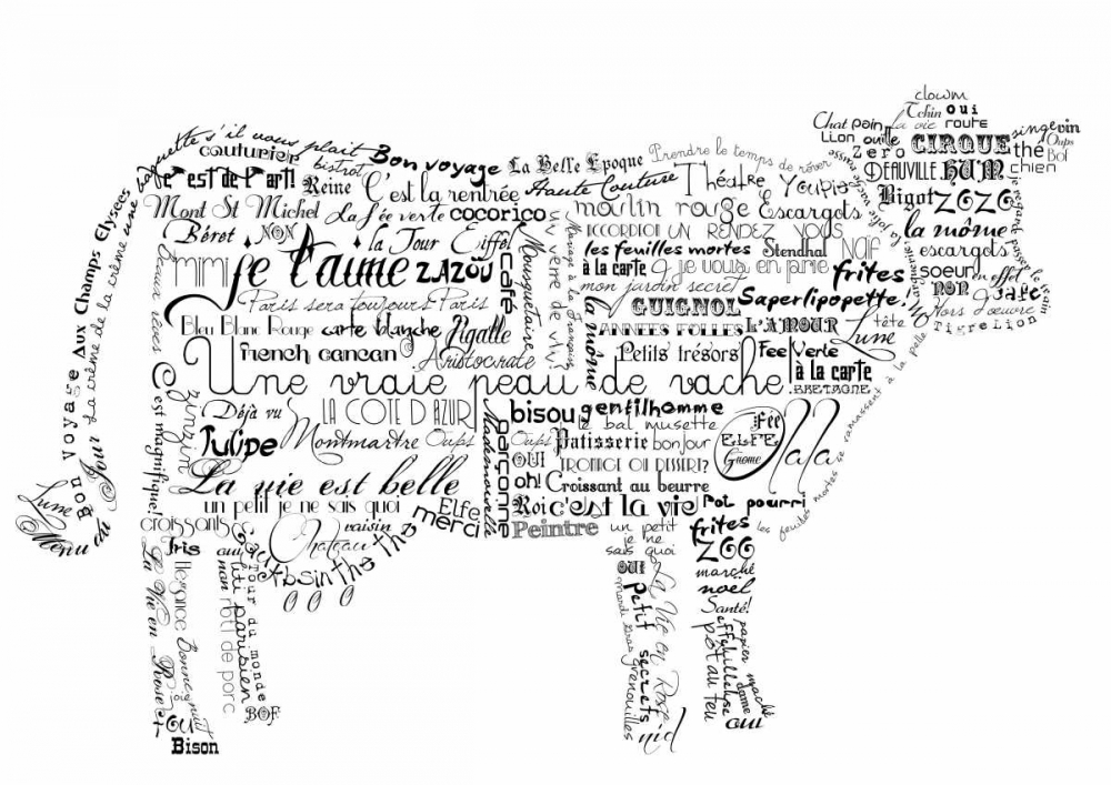 As The French Say-Cow 3 art print by Marion De Lauzun for $57.95 CAD