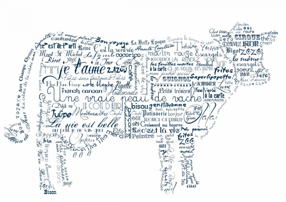 As The French Say-Cow 1 art print by Marion De Lauzun for $57.95 CAD