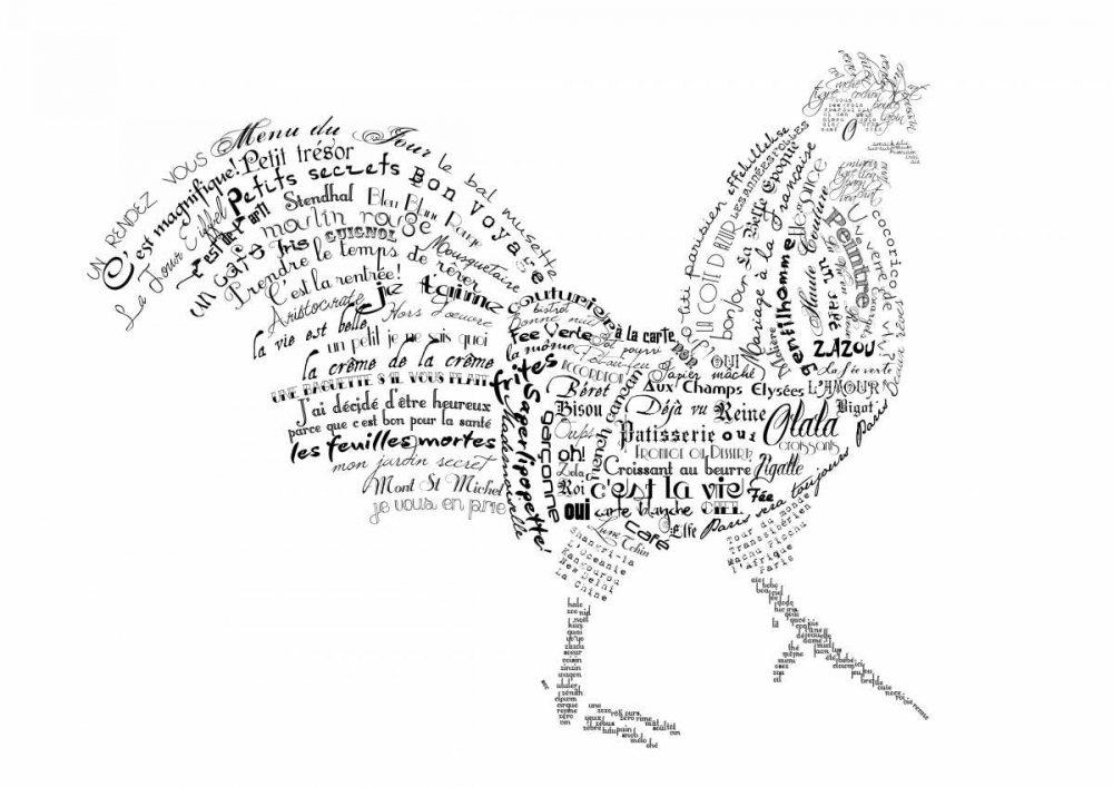 As The French Say-Rooster art print by Marion De Lauzun for $57.95 CAD