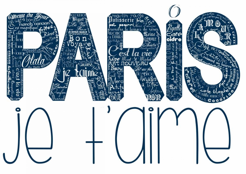 As The French Say-Blue Paris art print by Marion De Lauzun for $57.95 CAD