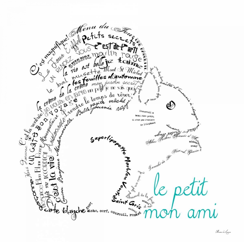 Le Petit Mon Ami Squirrel art print by Marion De Lauzun for $57.95 CAD