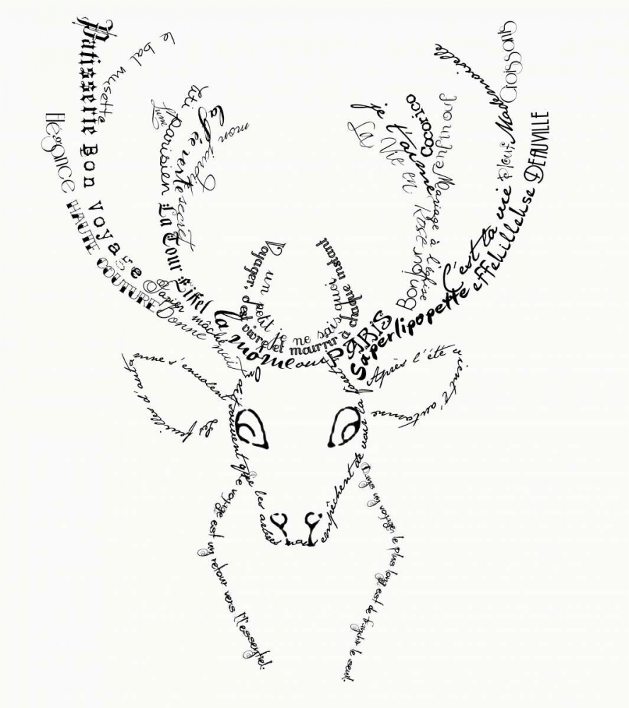 French Stag art print by Marion De Lauzun for $57.95 CAD