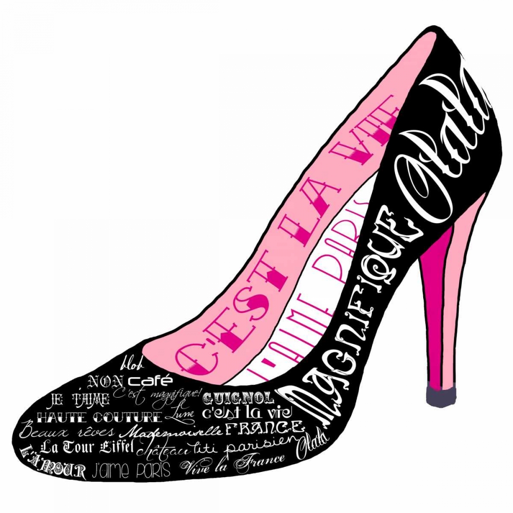 Black Paris Shoe art print by Marion De Lauzun for $57.95 CAD