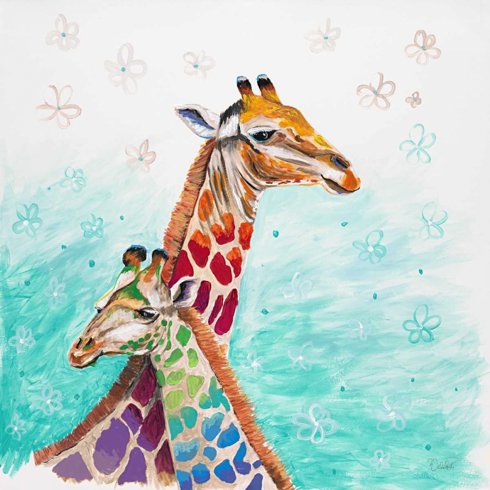 Whimsical Giraffes art print by Walela R. for $57.95 CAD
