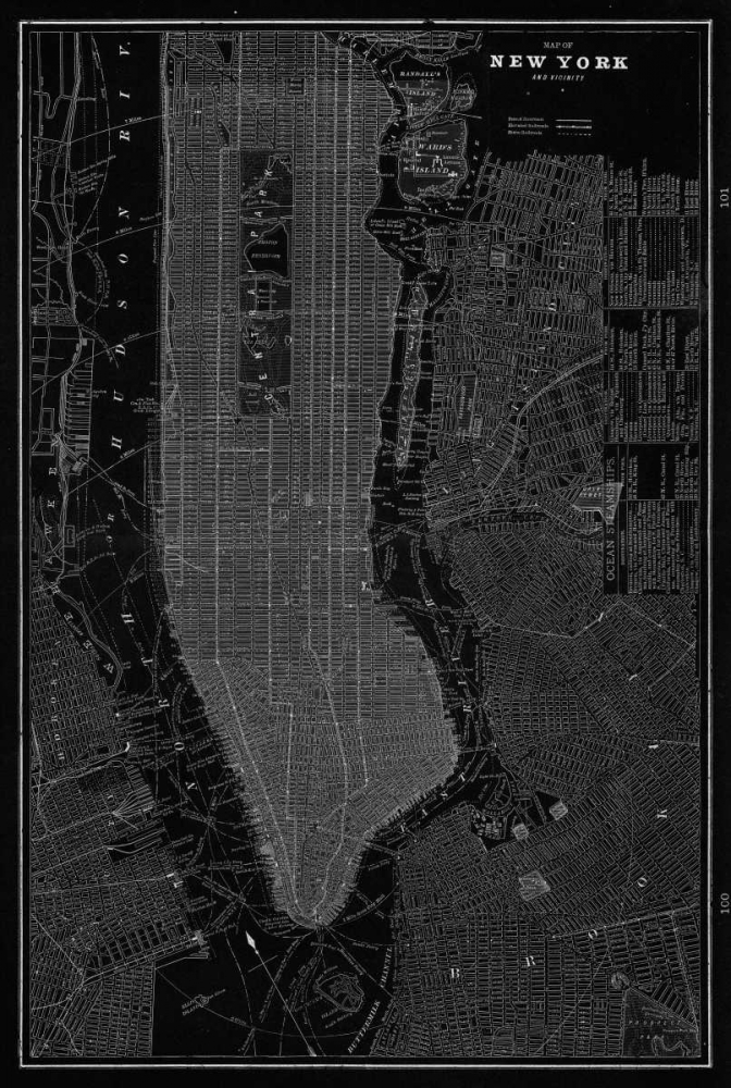 New York Map art print by Z Studio for $57.95 CAD