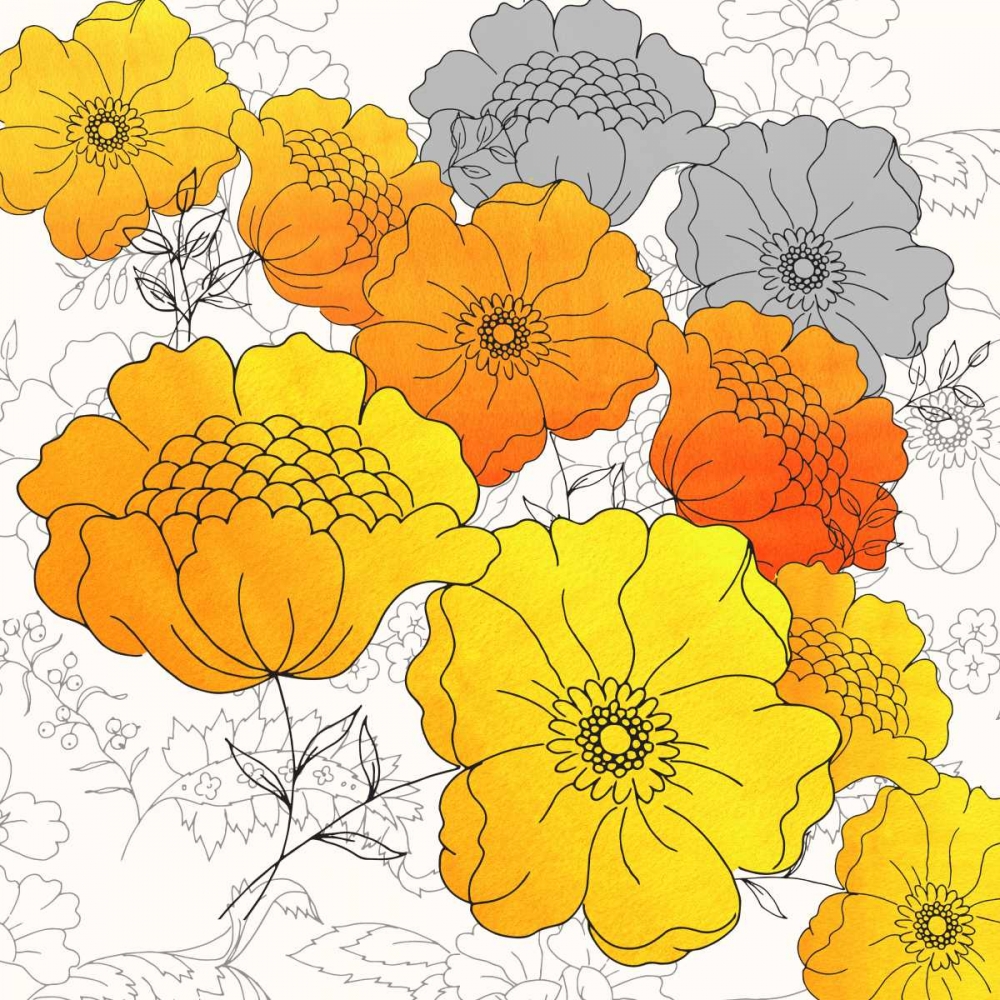 Groovy Floral Wallpaper art print by Z Studio for $57.95 CAD