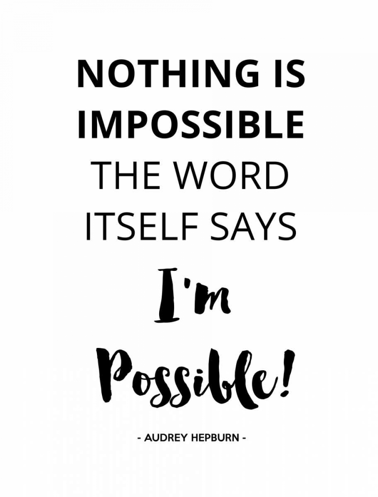 Nothing IS Impossible art print by Z Studio for $57.95 CAD