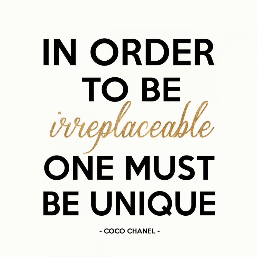 Be Unique, Gold art print by Z Studio for $57.95 CAD