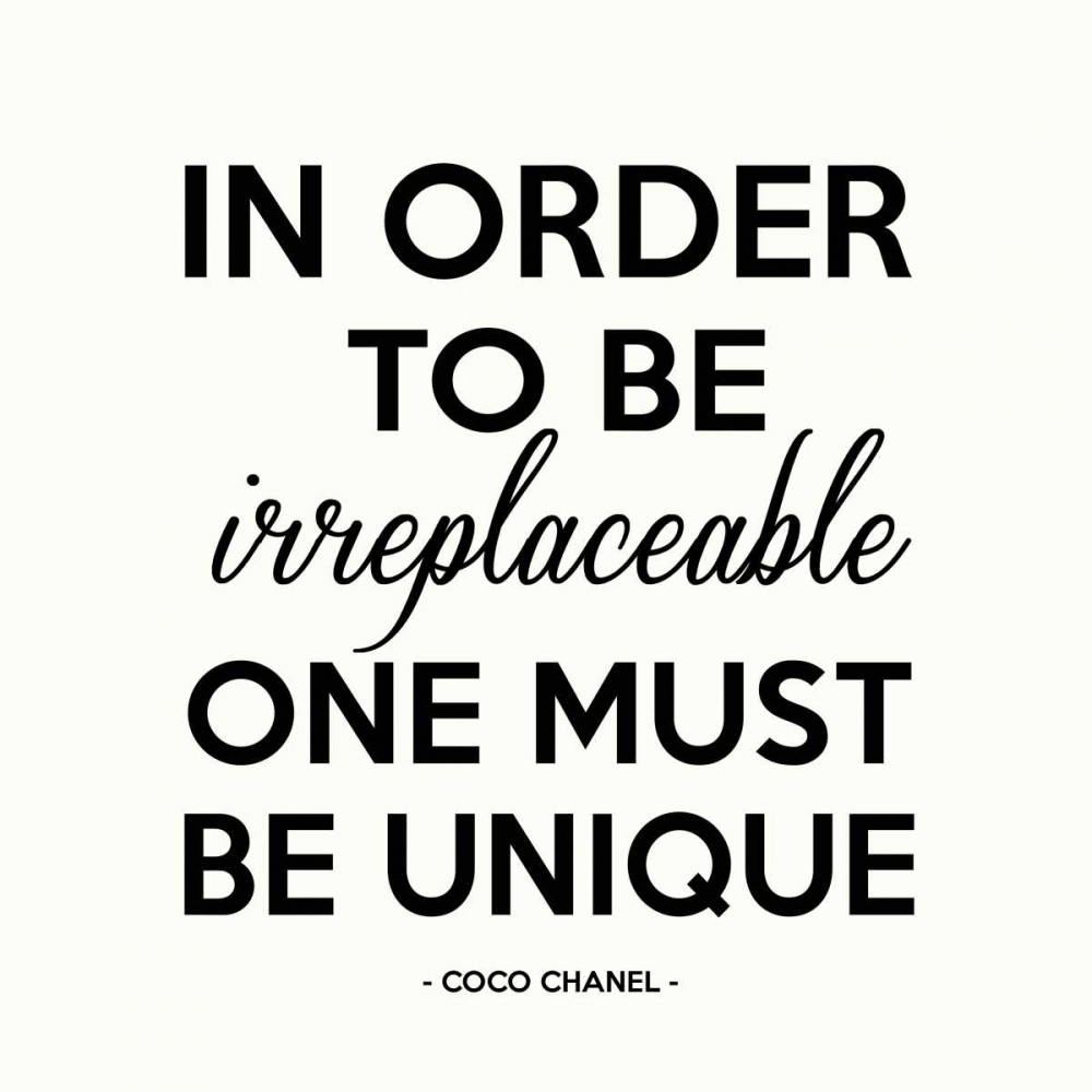 One Must Be Unique art print by Z Studio for $57.95 CAD