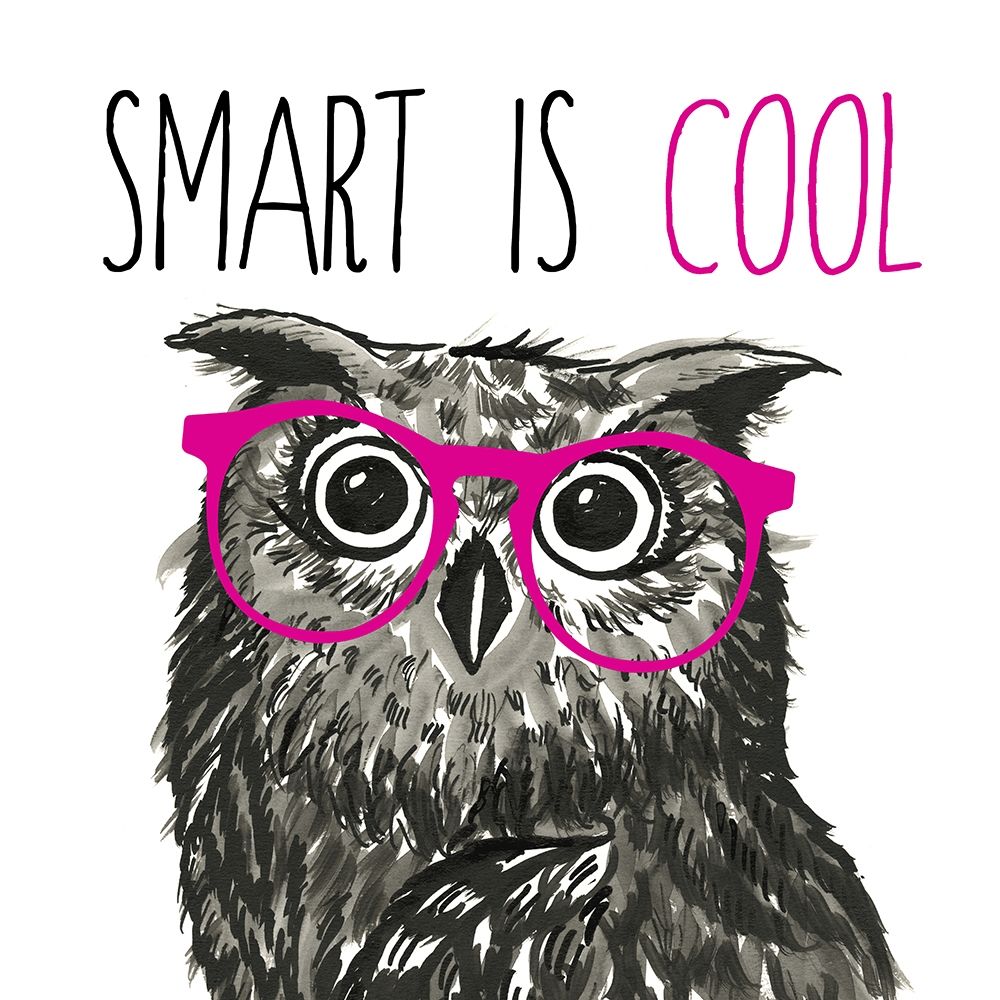 Smart Is Cool Owl art print by Bella Dos Santos for $57.95 CAD