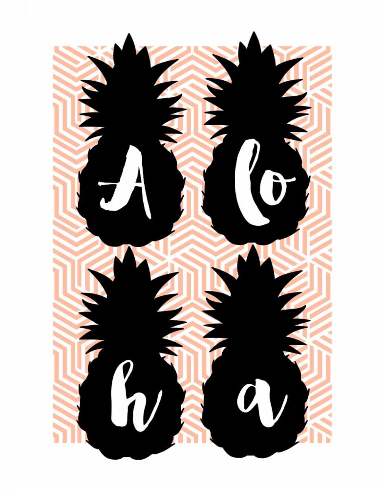 Aloha Pineapples Peach art print by Bella Dos Santos for $57.95 CAD