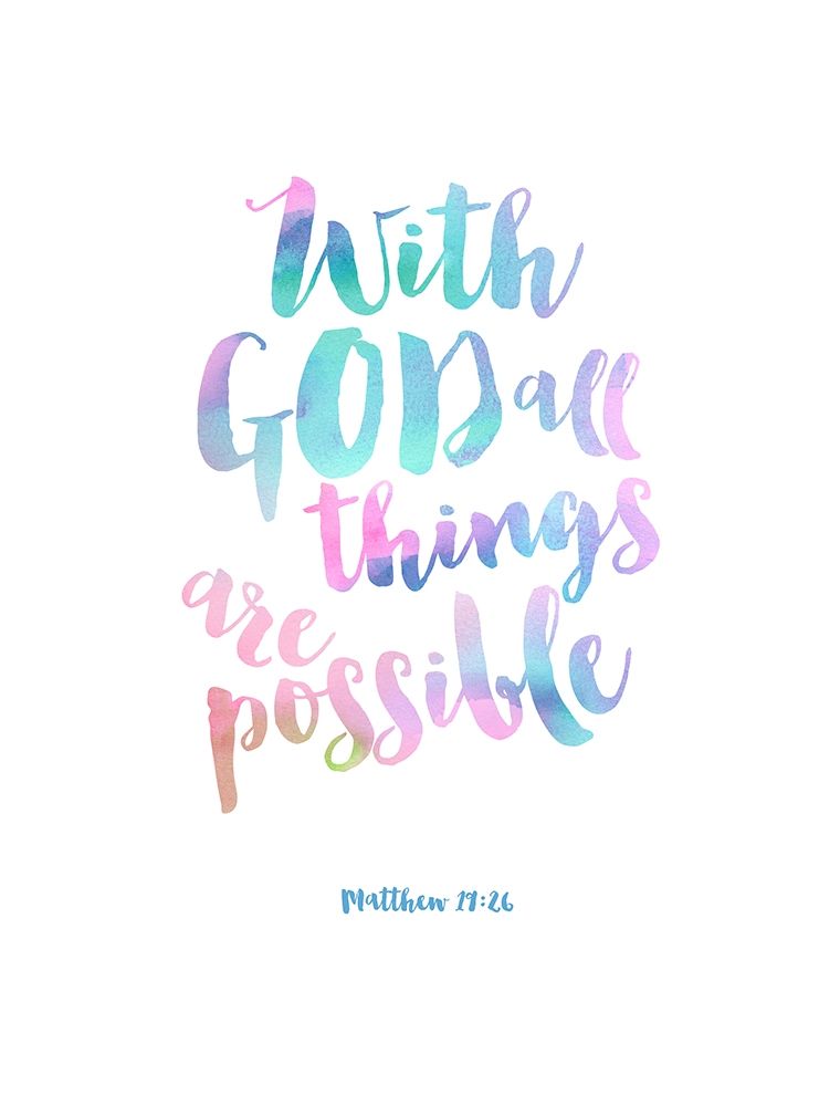 With God All things Are Possible, Pastel art print by Bella Dos Santos for $57.95 CAD
