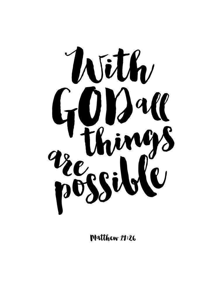 With God All things Are Possible art print by Bella Dos Santos for $57.95 CAD