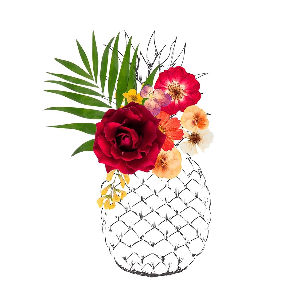Floral Pineapple art print by Bella Dos Santos for $57.95 CAD