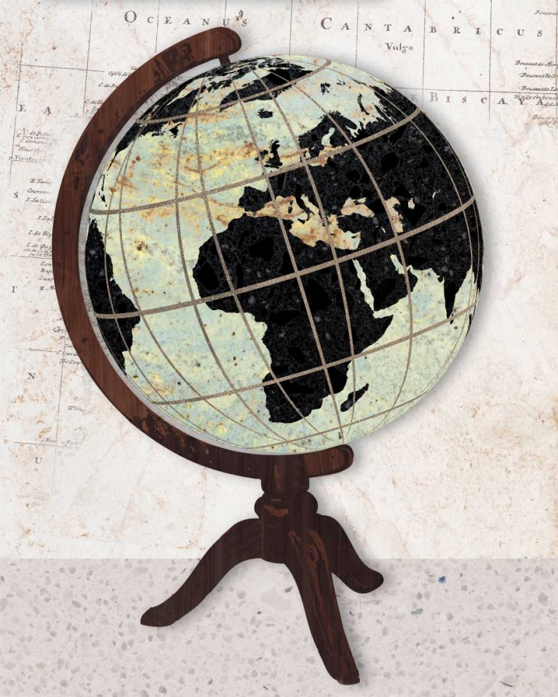 Vintage Globe art print by Sam Appleman for $57.95 CAD