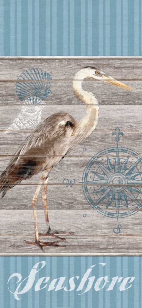 Seashore Heron art print by Sam Appleman for $57.95 CAD