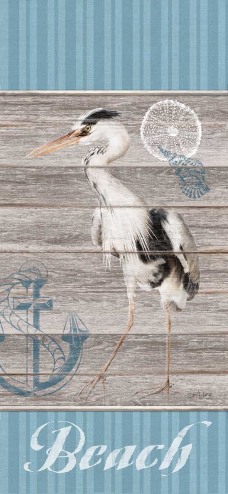 Beach Heron art print by Sam Appleman for $57.95 CAD