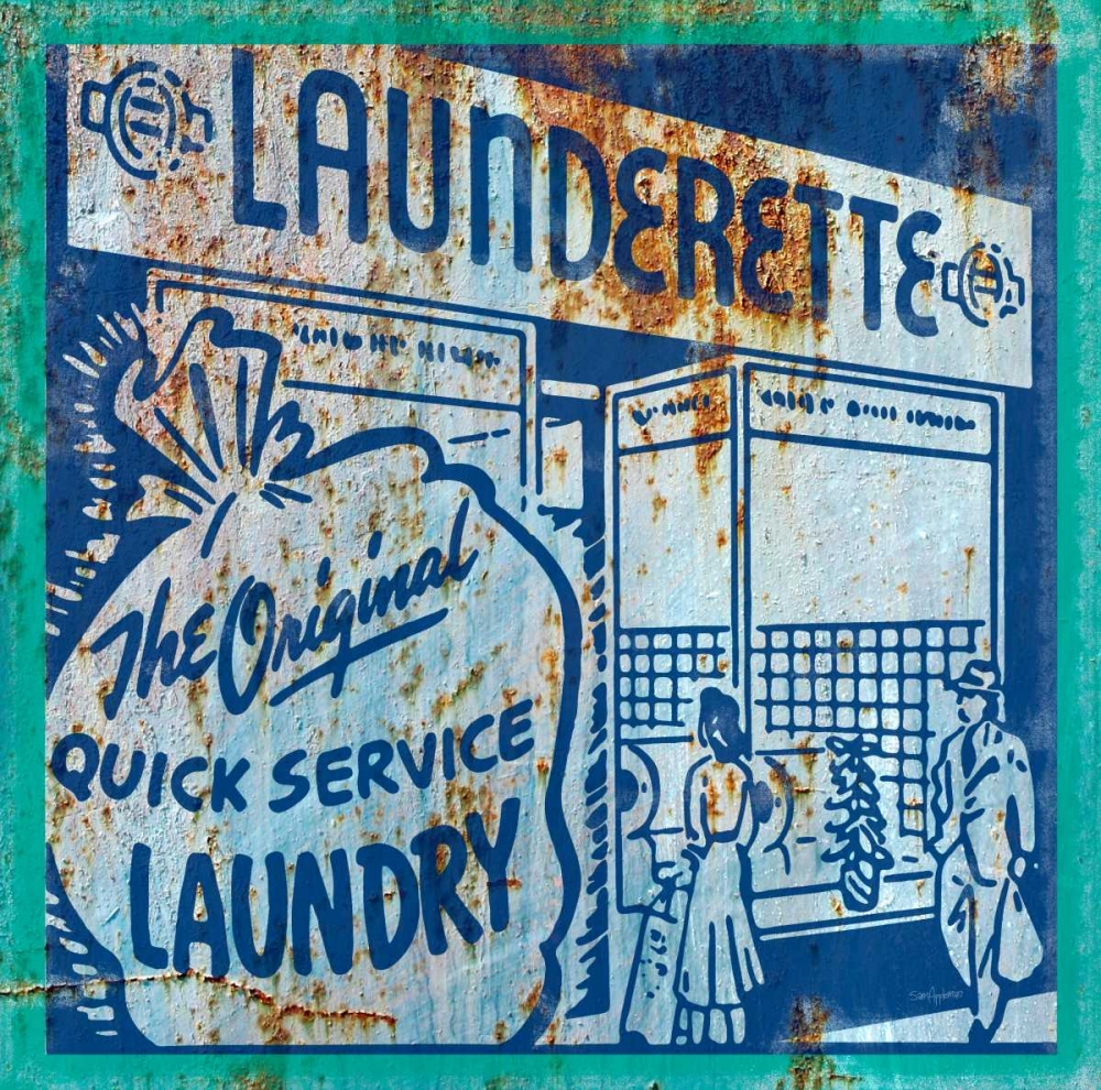 Launderette art print by Sam Appleman for $57.95 CAD