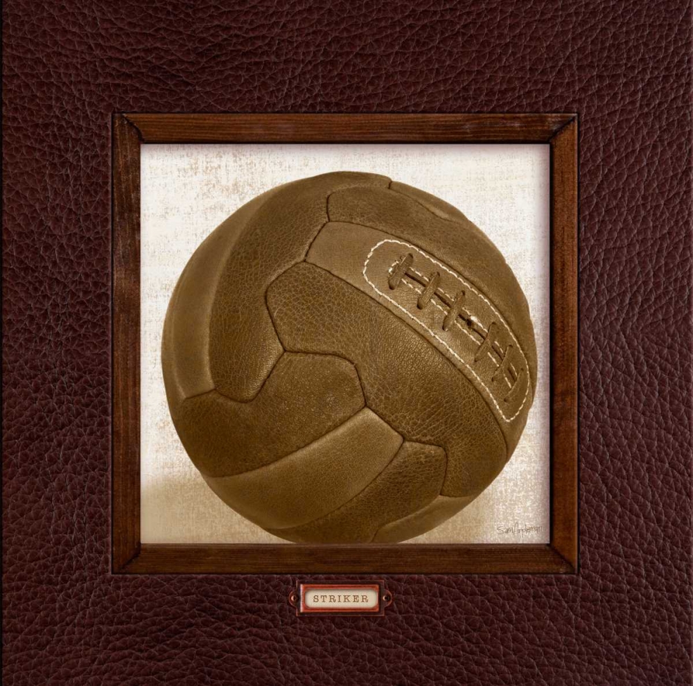 Vintage Soccer art print by Sam Appleman for $57.95 CAD