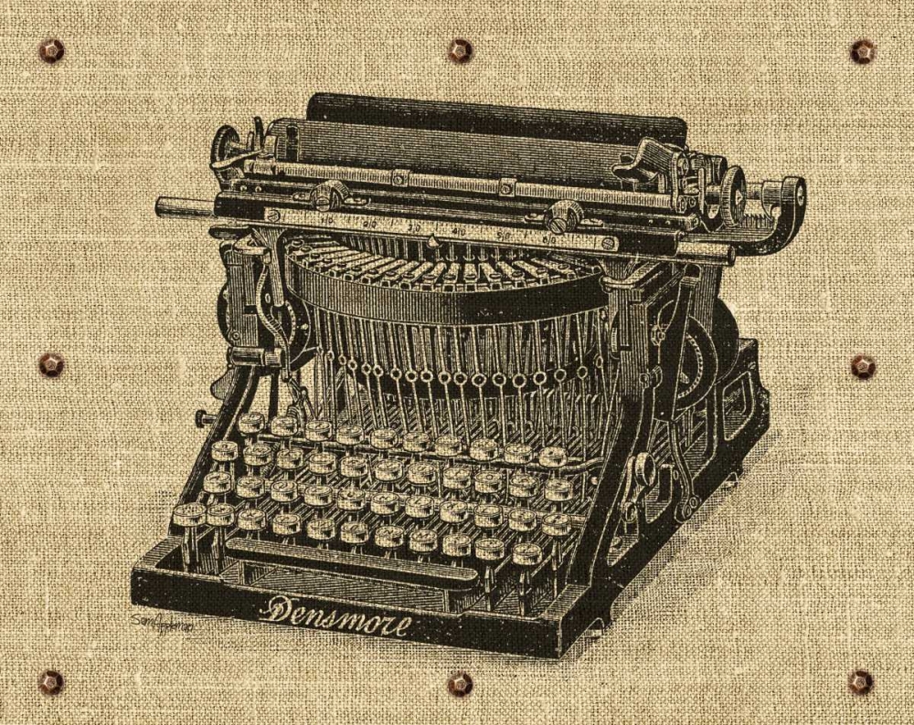 Vintage Typewriter art print by Sam Appleman for $57.95 CAD