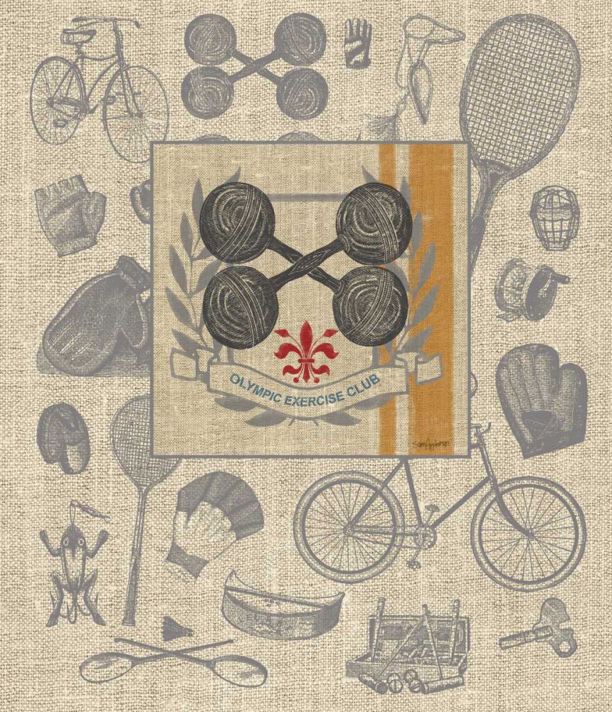 Olympic Exercise Club Detail art print by Sam Appleman for $57.95 CAD