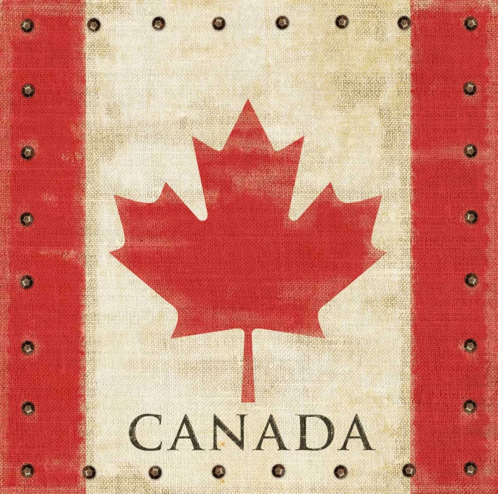 Vintage Canadian Flag art print by Sam Appleman for $57.95 CAD