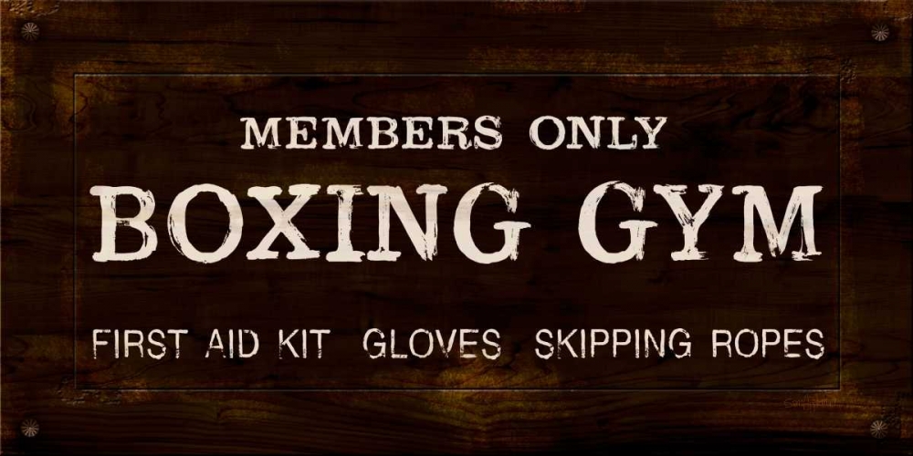 Vintage Boxing Gym art print by Sam Appleman for $57.95 CAD