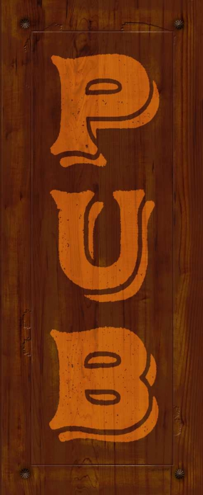 Wooden Pub Sign art print by Sam Appleman for $57.95 CAD