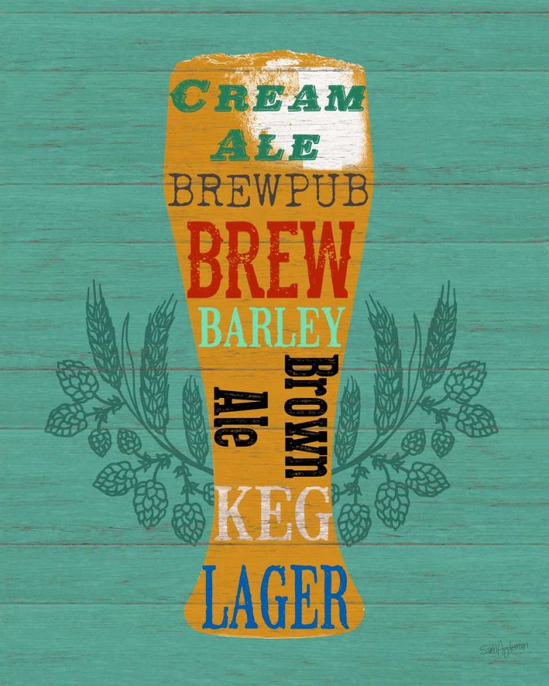 Pint Glass Of Beer art print by Sam Appleman for $57.95 CAD