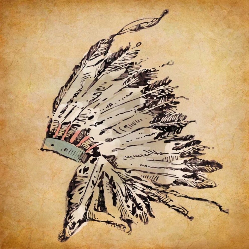 Ceremonial Headdress art print by Sam Appleman for $57.95 CAD