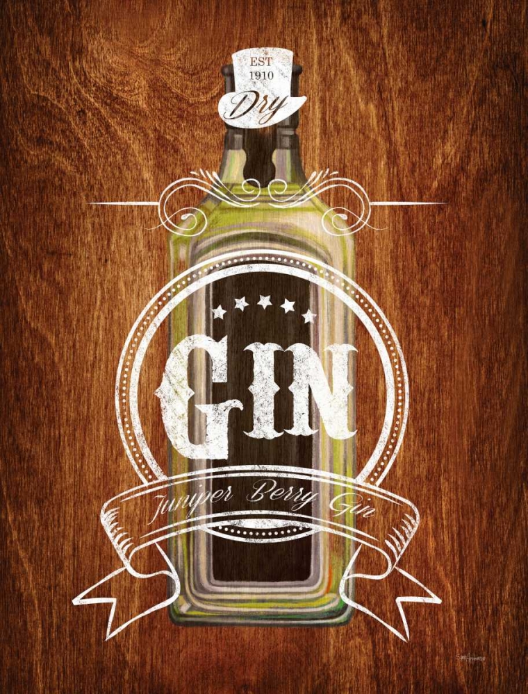 Gin Drinker Wood Sign art print by Sam Appleman for $57.95 CAD