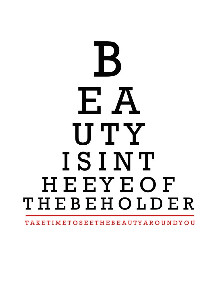 Beauty Eye Chart art print by Sam Appleman for $57.95 CAD