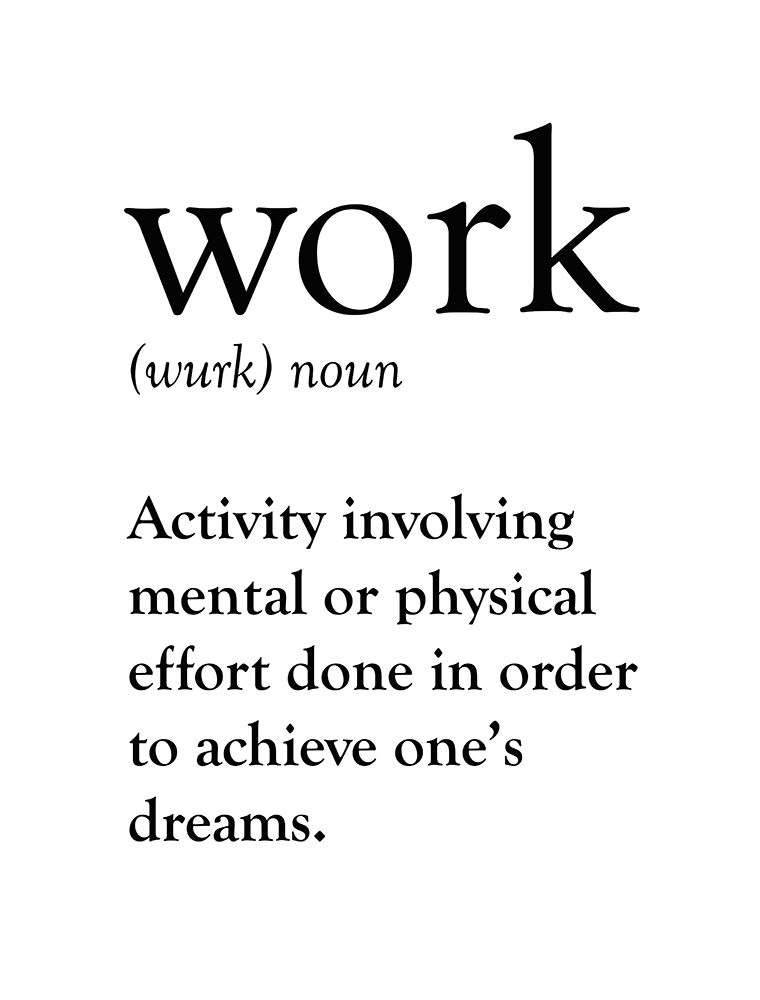 Work Definition art print by Sam Appleman for $57.95 CAD