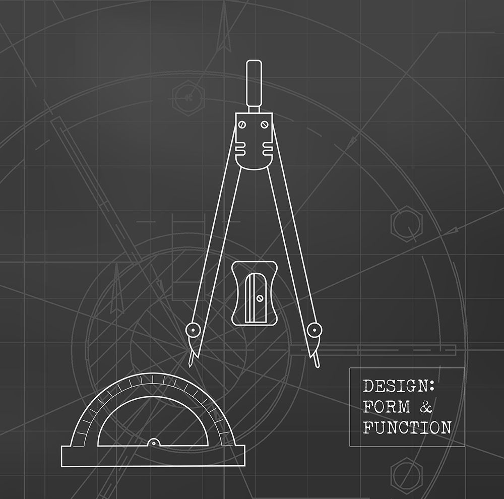 Geometry Tools Blueprint art print by Sam Appleman for $57.95 CAD