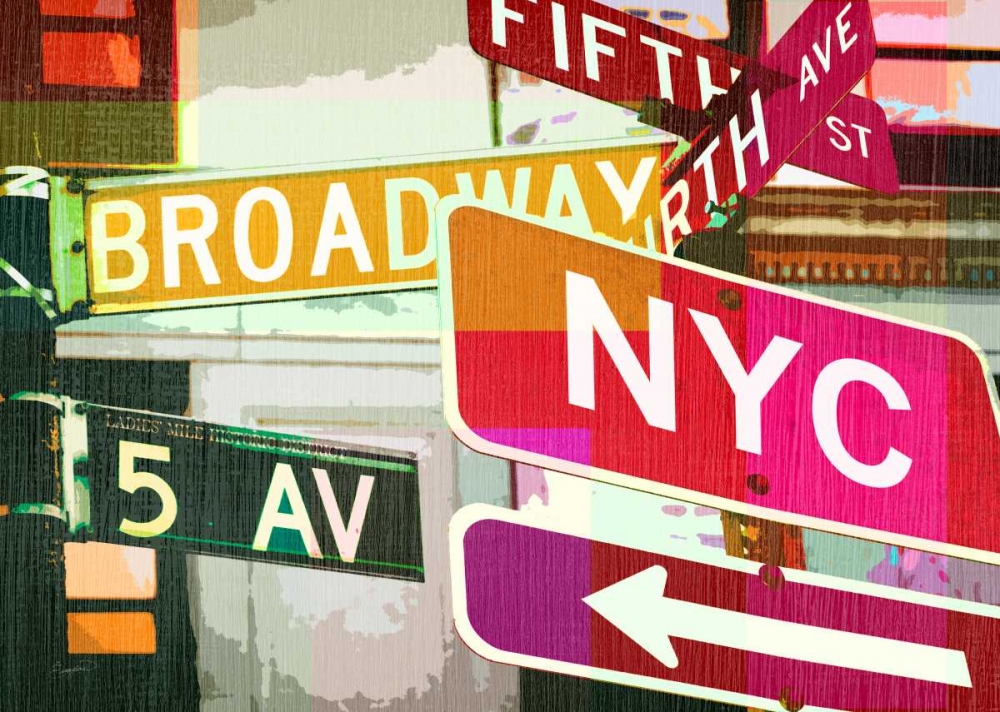Broadway and Fifth Ave. art print by Evangeline Taylor for $57.95 CAD