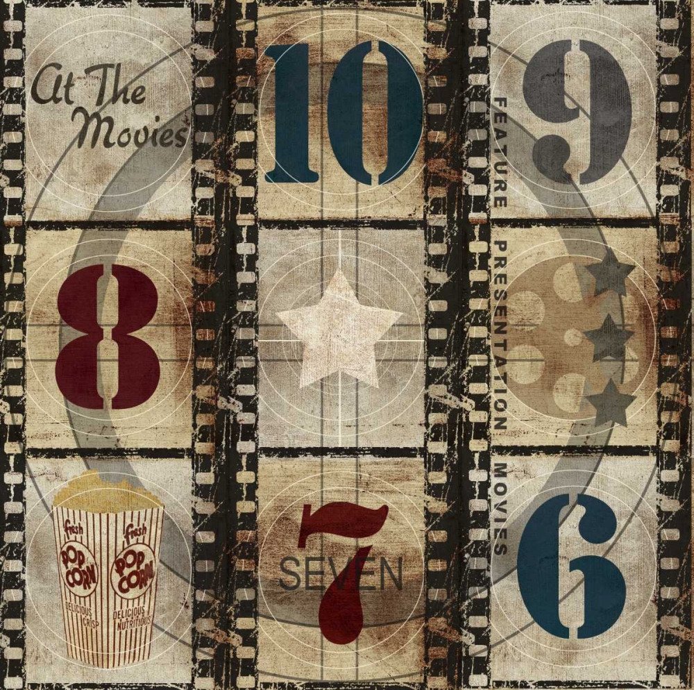 At The Movies Countdown art print by Evangeline Taylor for $57.95 CAD